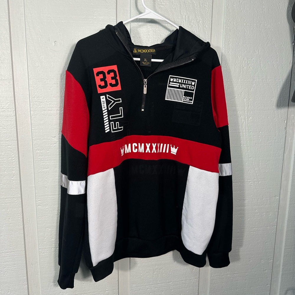 Red Ape Long Sleeve 1/4 Zip Sweatshirt Size XL EUC